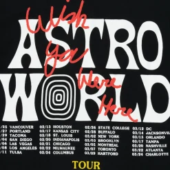 Travis Scott Astroworld Wish You Were Here Tee Black | PLUS|Plus2 Discount