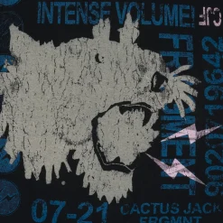 Travis Scott Cactus Jack For Fragment Danger Tee Washed Black | PLUS|Plus2 Online