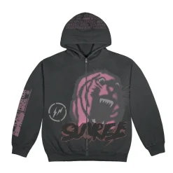 Travis Scott Cactus Jack For Fragment Sunrise Zip Up Hoodie Dark Grey|Plus Best