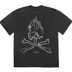 Travis Scott Cactus Jack For Mastermind Skull T-shirt Black ||Plus Sale