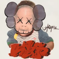 Travis Scott Utopia x KAWS Portrait Tee White ||Plus New