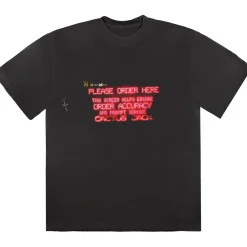 Travis Scott x McDonald's Order Here T-Shirt Black ||Plus Online