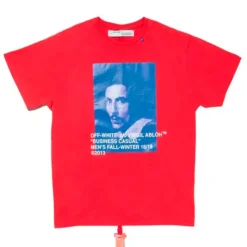 Virgil Abloh MCA Figures of Speech OFF-WHITE Bernini Tee Red/Blue ||Plus Clearance