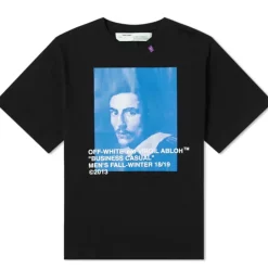 Virgil Abloh MCA Figures of Speech OFF-WHITE Bernini Tee Black/Blue ||Plus Sale