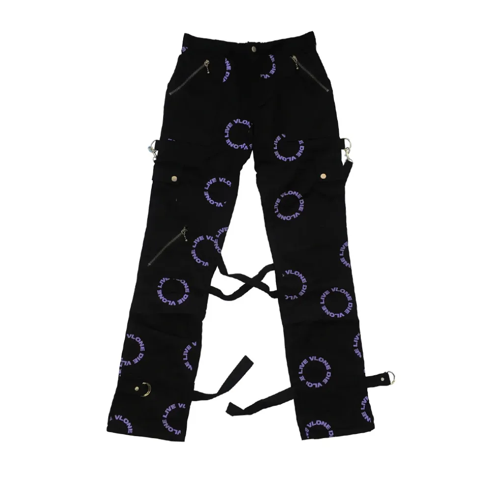 VLONE Bondage Pants Black/Purple ||Plus Best