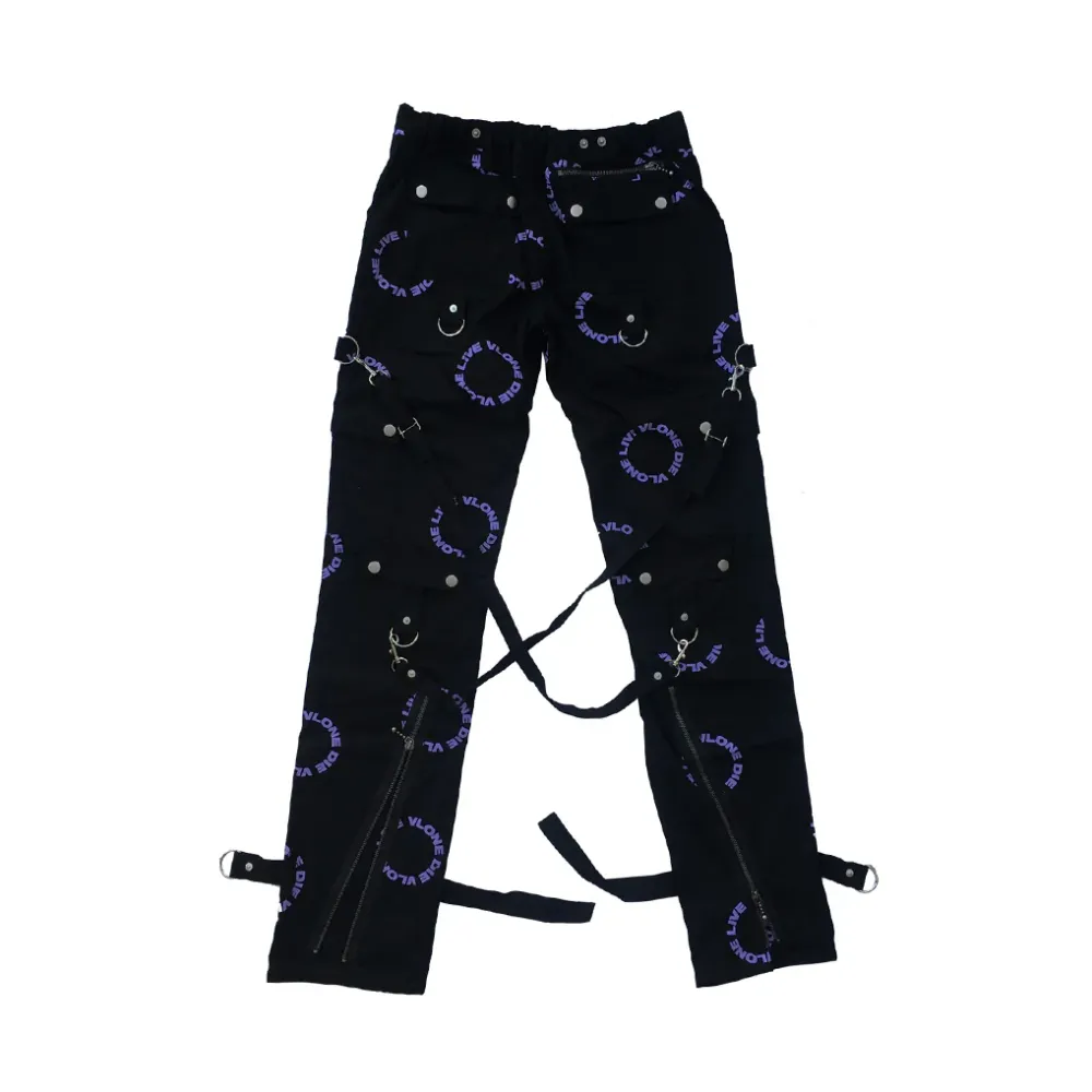VLONE Bondage Pants Black/Purple ||Plus Best