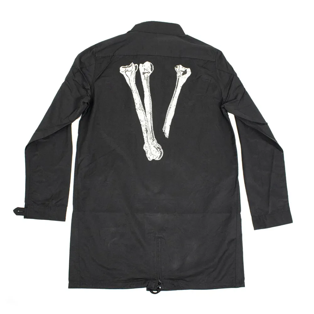 VLONE Bone Trench Coat Black ||Plus Outlet