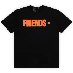 Vlone Friends Tee Black/Orange Tee ||Plus Fashion