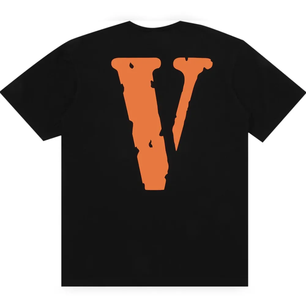 Vlone Friends Tee Black/Orange Tee ||Plus Fashion