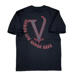 Vlone Old English Script Tee Black/Red ||Plus Fashion
