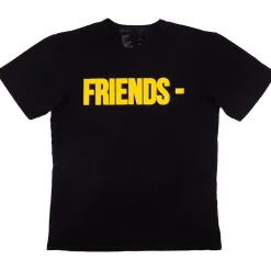 Vlone "Friends" Tee Black/Yellow ||Plus Hot