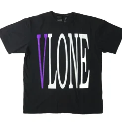 Vlone Staple Tee Black/Purple ||Plus New