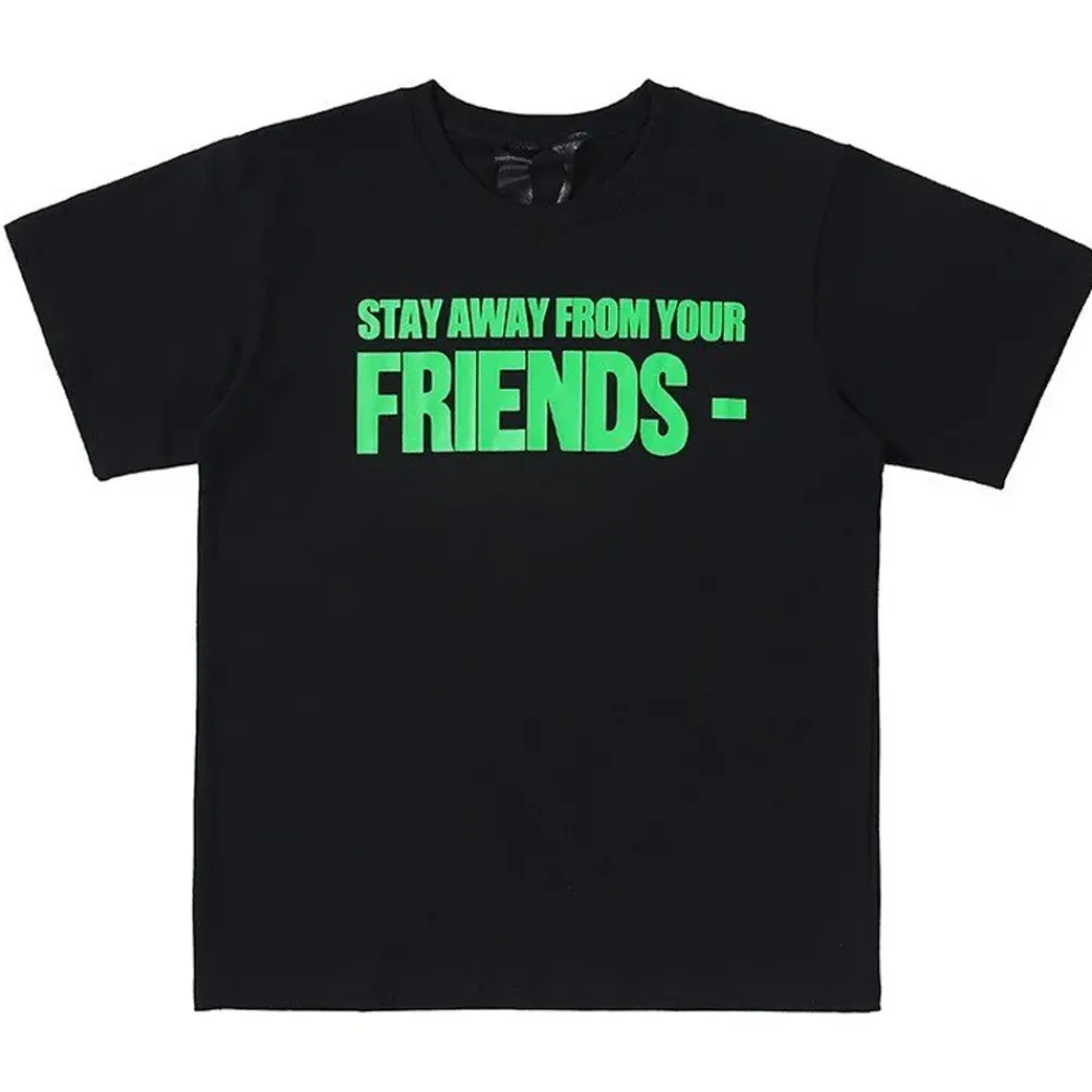 Vlone Stay Away From Your Friends Tee Black/Green ||Plus Hot