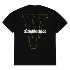 Vlone x Neighborhood Skull Tee Black/Green ||Plus Outlet
