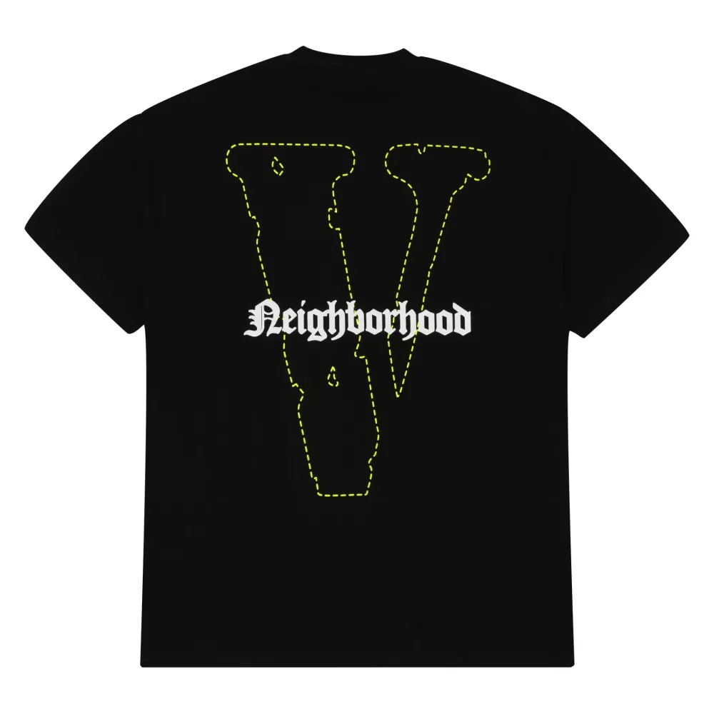Vlone x Neighborhood Skull Tee Black/Green ||Plus Outlet