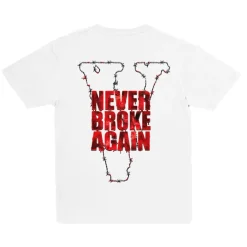 Vlone x Never Broke Again Haunted T-Shirt White ||Plus Best