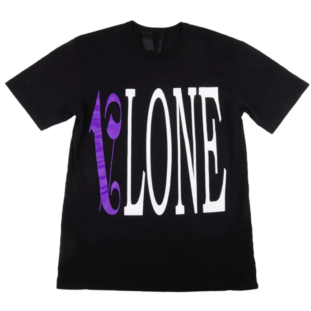 Vlone x Palm Angels T-Shirt Black/Purple ||Plus Clearance
