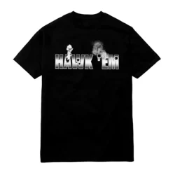 Vlone x Pop Smoke Hawk Em Tee Black ||Plus New