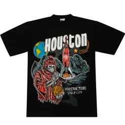 Warren Lotas Houston Space Exploration T-Shirt Black|Plus Best