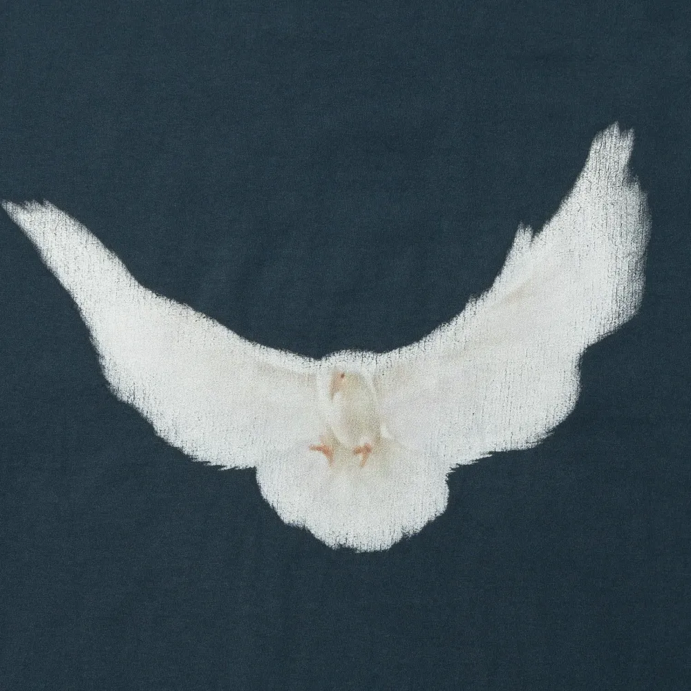 Yeezy Gap x Balenciaga Dove 3/4 Sleeve Tee Dark Blue ||Plus Hot