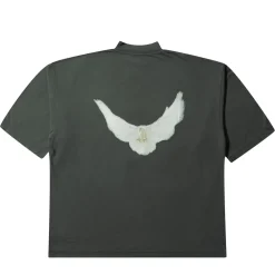 Yeezy Gap x Balenciaga Dove 3/4 Sleeve Tee Dark Green ||Plus New