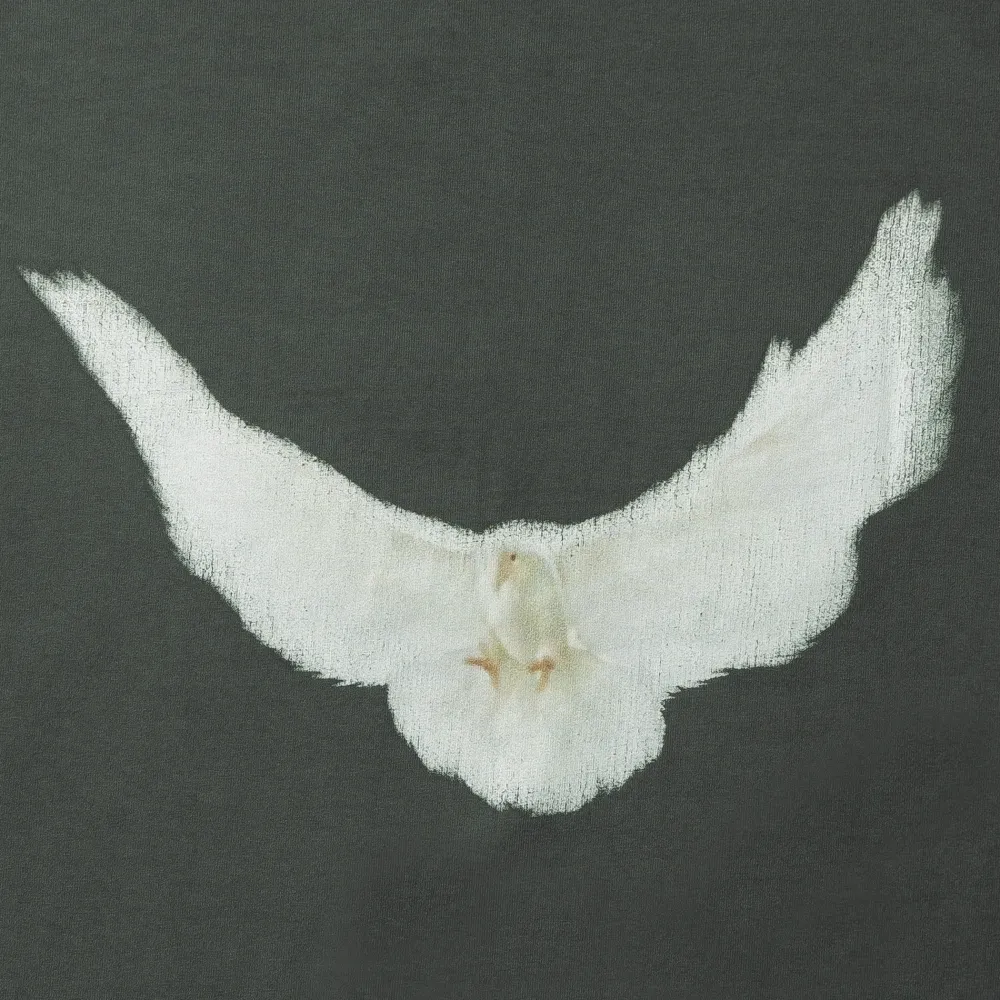 Yeezy Gap x Balenciaga Dove 3/4 Sleeve Tee Dark Green ||Plus New