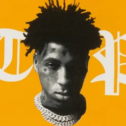 YoungBoy NBA x Vlone Peace Hardly Tee Yellow ||Plus Discount