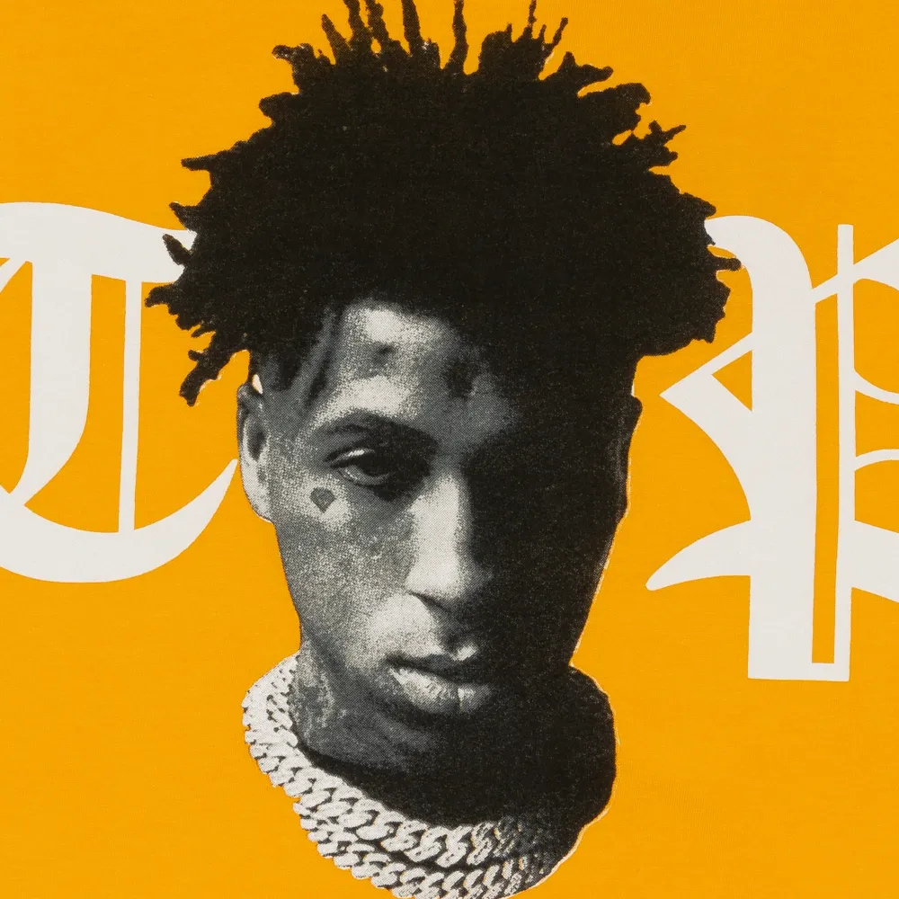 YoungBoy NBA x Vlone Peace Hardly Tee Yellow ||Plus Discount